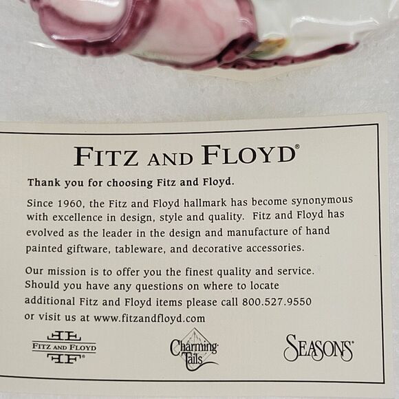 Fitz and Floyd Blackberry Rabbit Small Basket 2058/553 Vintage Retired 2003 - Picture 13 of 13